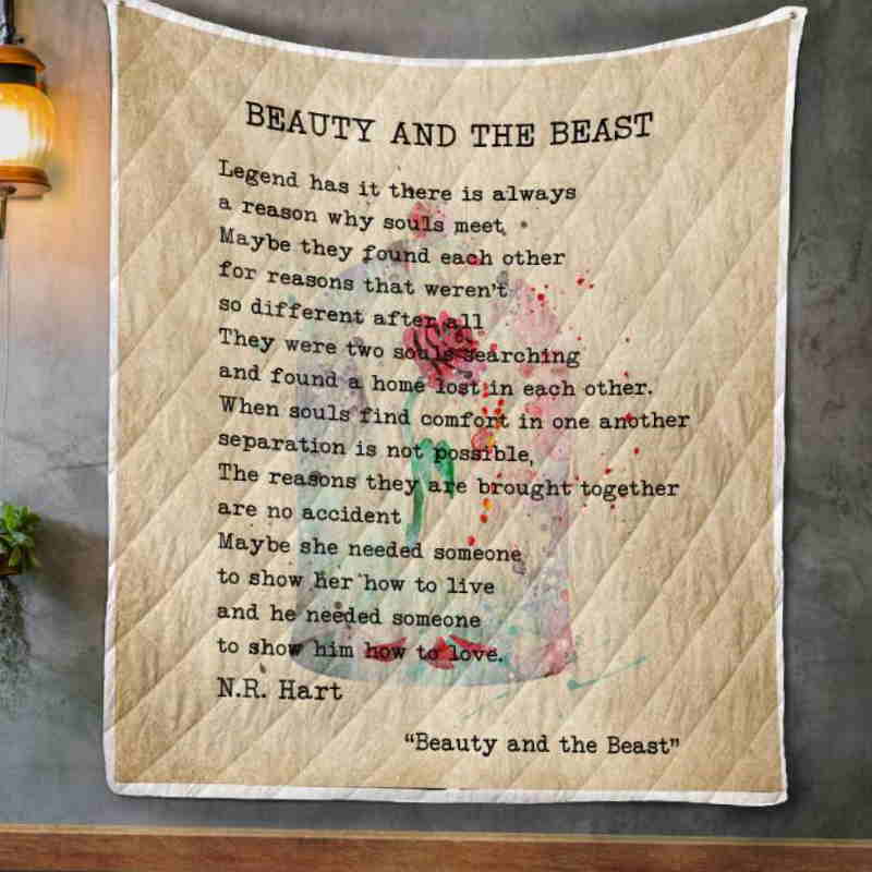 Beauty And The Beast Album Covers Quilt Blanket