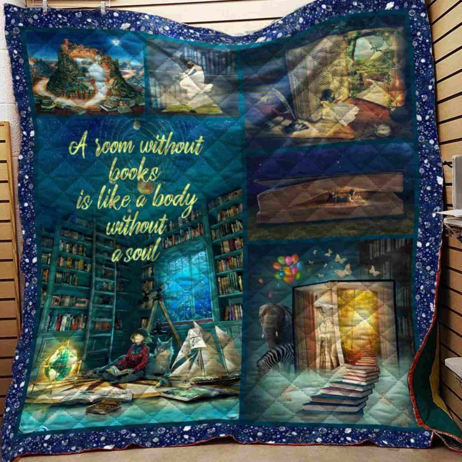 Book Like Body 3D Quilt Blanket