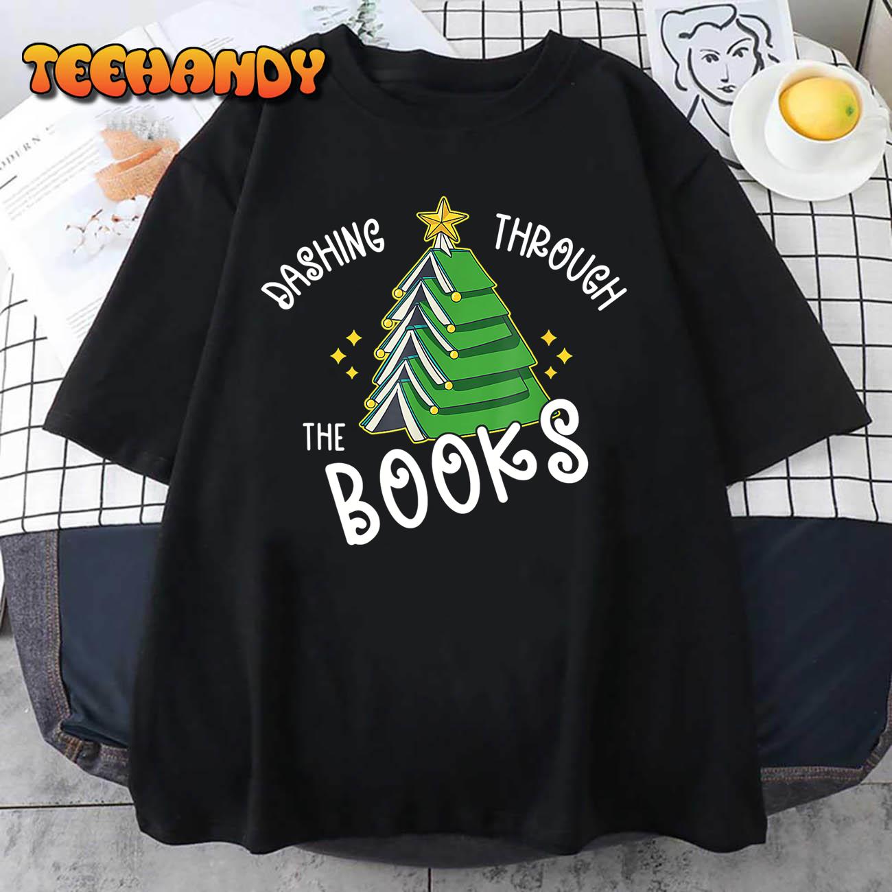 Book Lover Christmas Tree Holiday Reading Love To Read T-Shirt