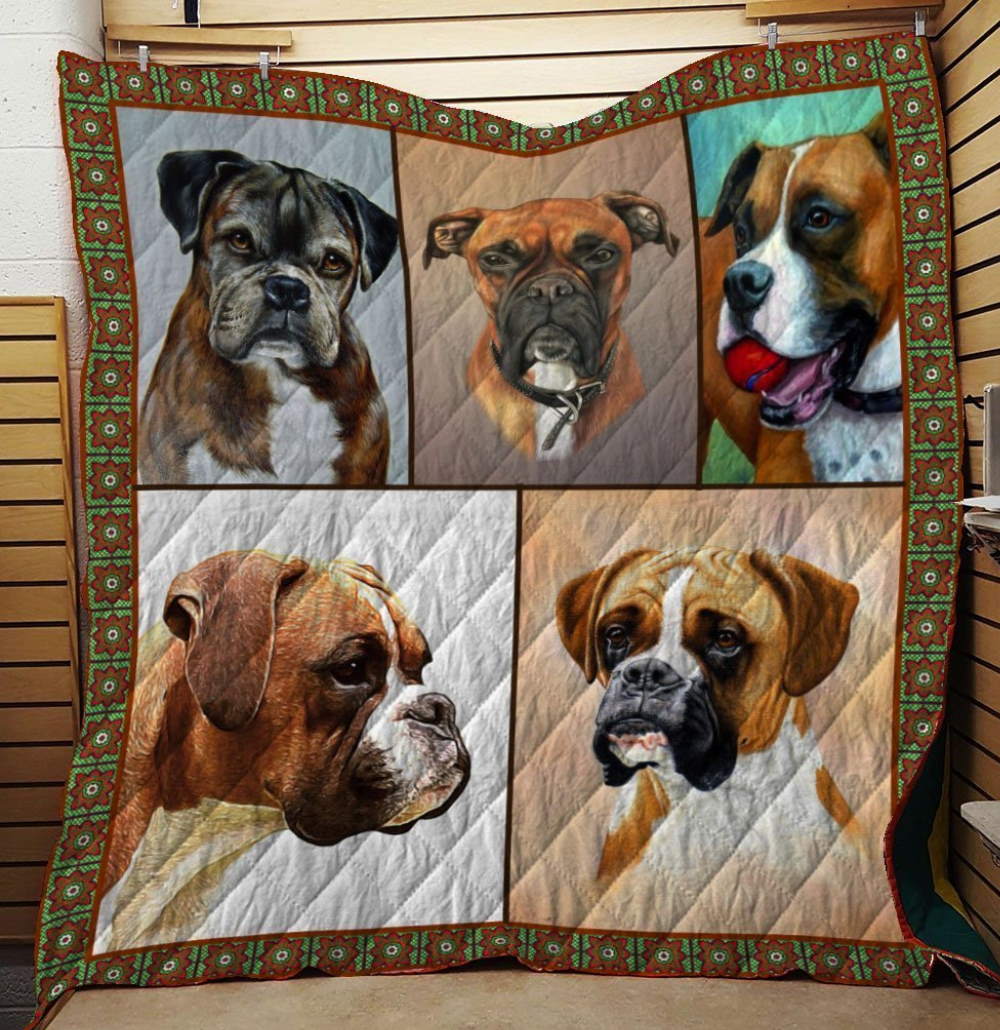 Boxer Dog Blanket Quilt Blanket