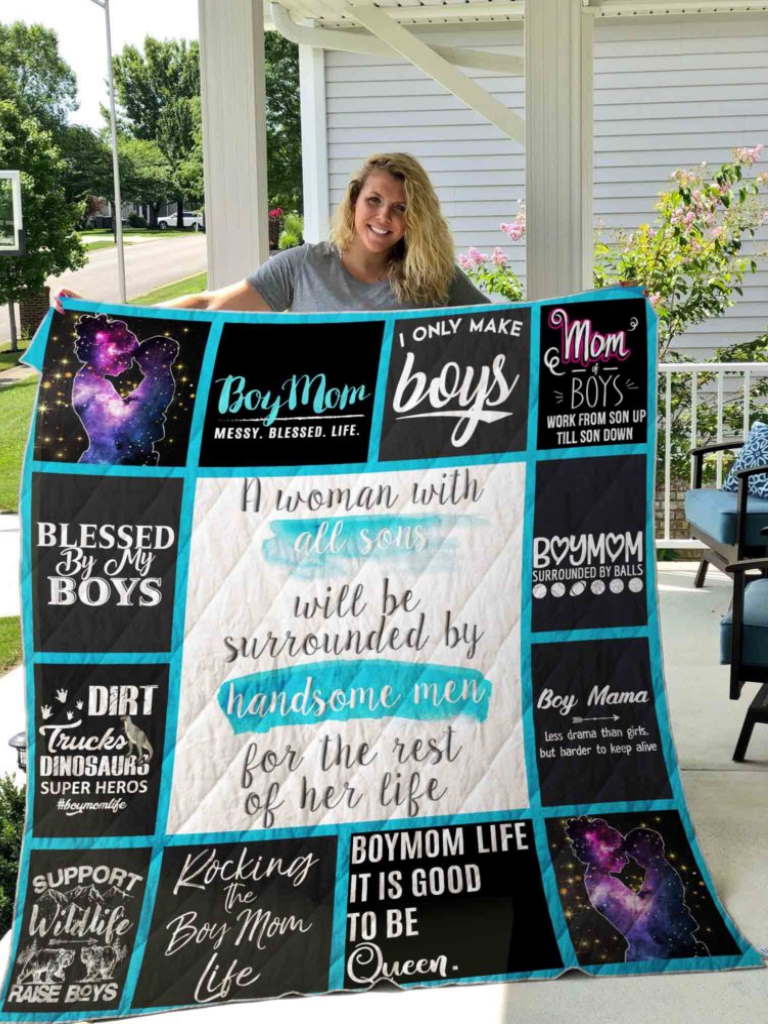 Boymom All Over Printed 3D Quilt Blanket