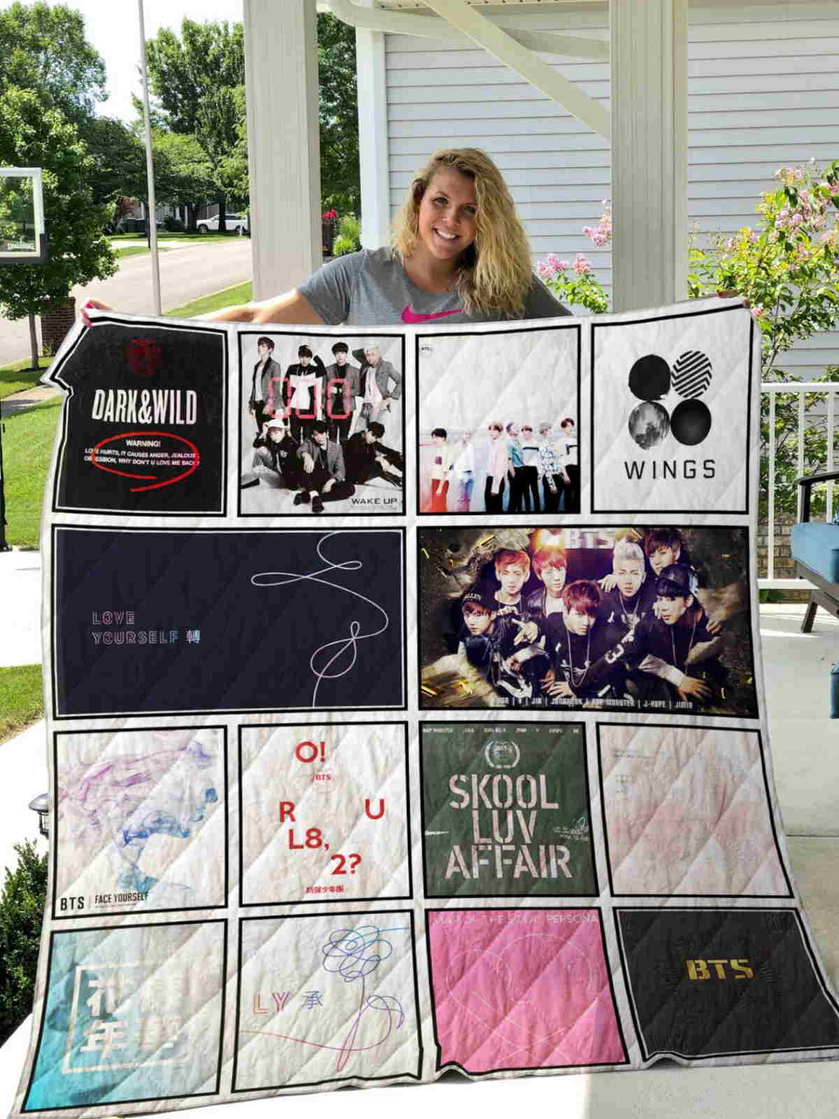 Bts 3D All Over Printed Quilt Blanket