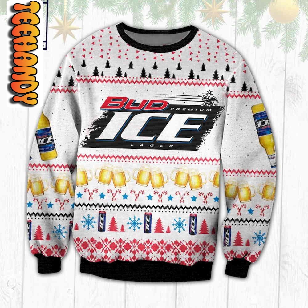 Bud Ice Premium Ugly Christmas Sweater