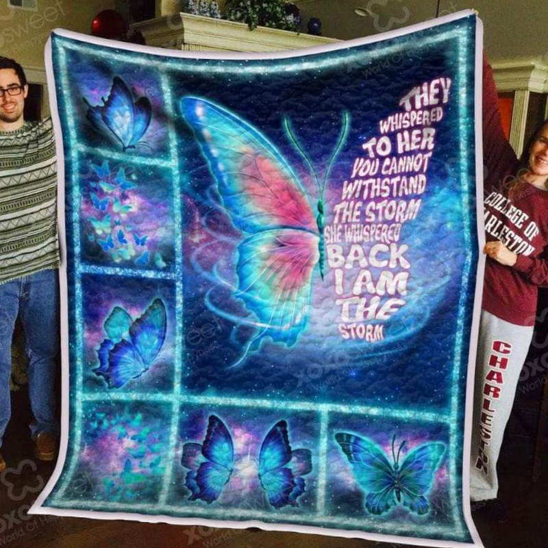 Butterfly Blue Storm Quilt Blanket