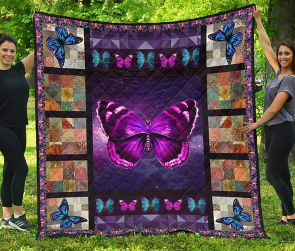 Butterfly Fly And Fly Christmas Gift Quilt Blanket