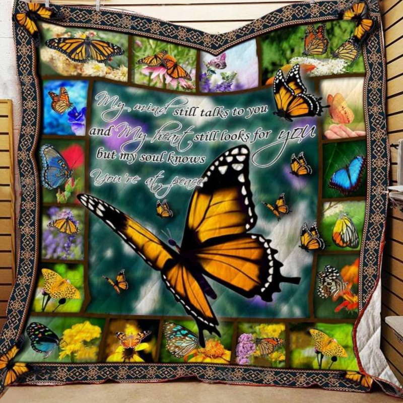 Butterfly You’Re At Peace Quilt Blanket