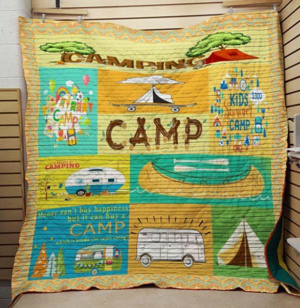 Camping Kids Summer Camp 3D Quilt Blanket