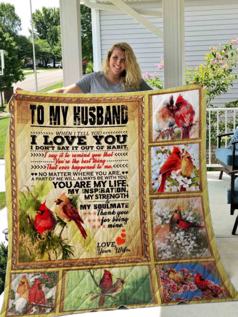 Cardinal husband  All Over Printed 3D Quilt Blanket