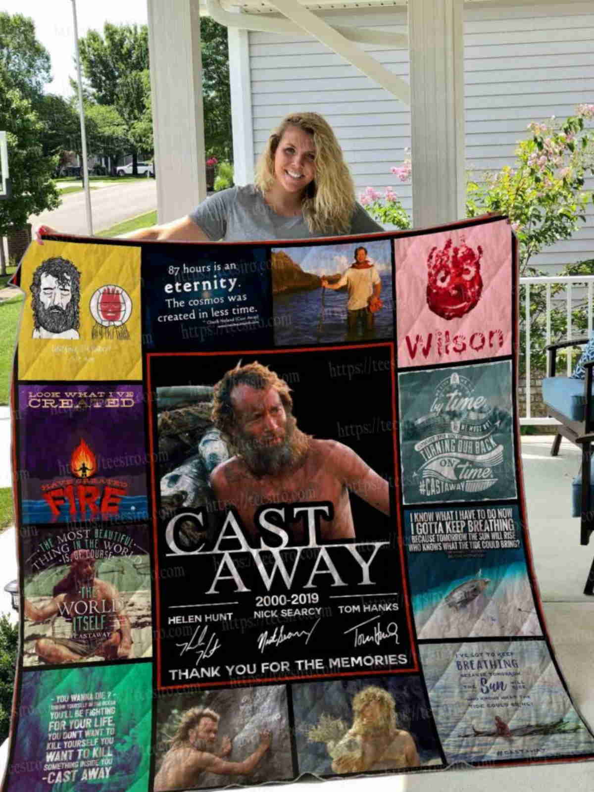 Cast Away All Over Printed 3D Quilt Blanket