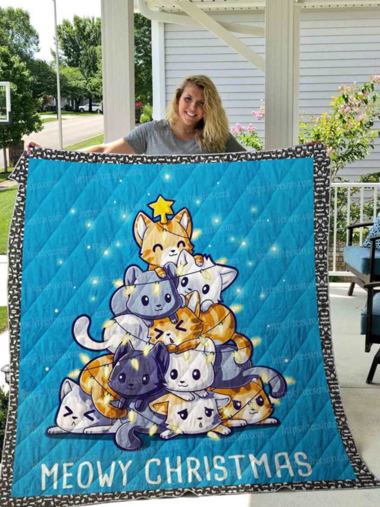 Cat (Moewy Christmas) Quilt Blanket