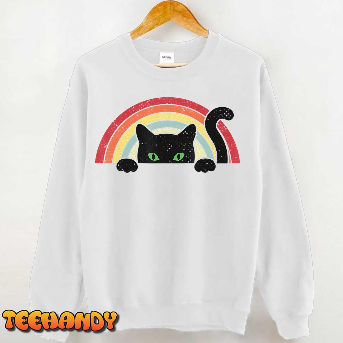 Cat Shirt, Vintage Cute Cat Teen Girls and Women Cat Lover T-Shirt