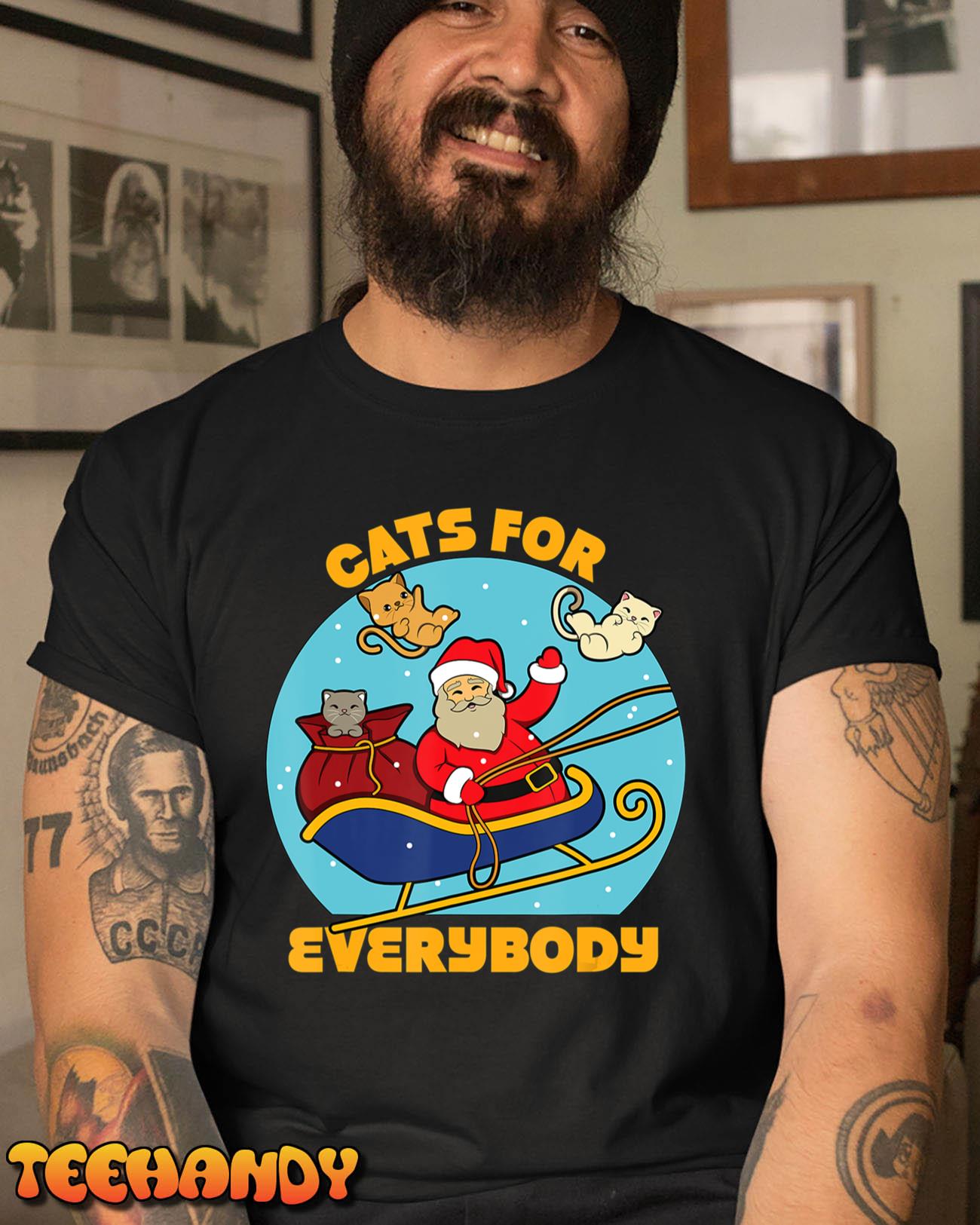 Cats For Everybody Ugly Christmas Cat T-Shirt