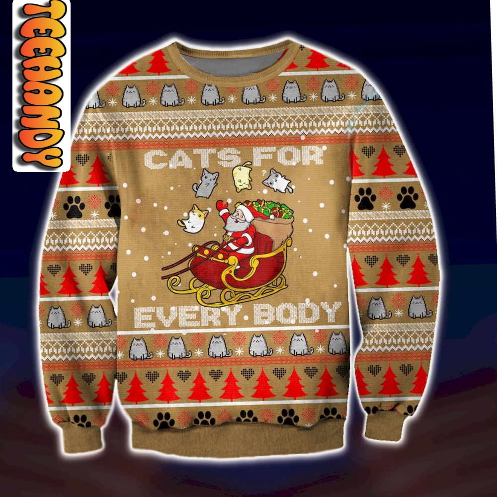 Cats for Everybody Ugly Christmas Sweater