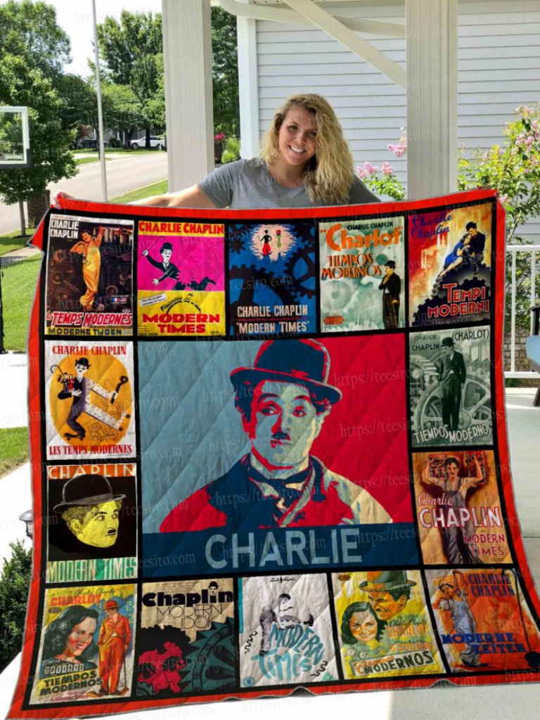 Charlies Chaplin Blanlet Quilt Blanket