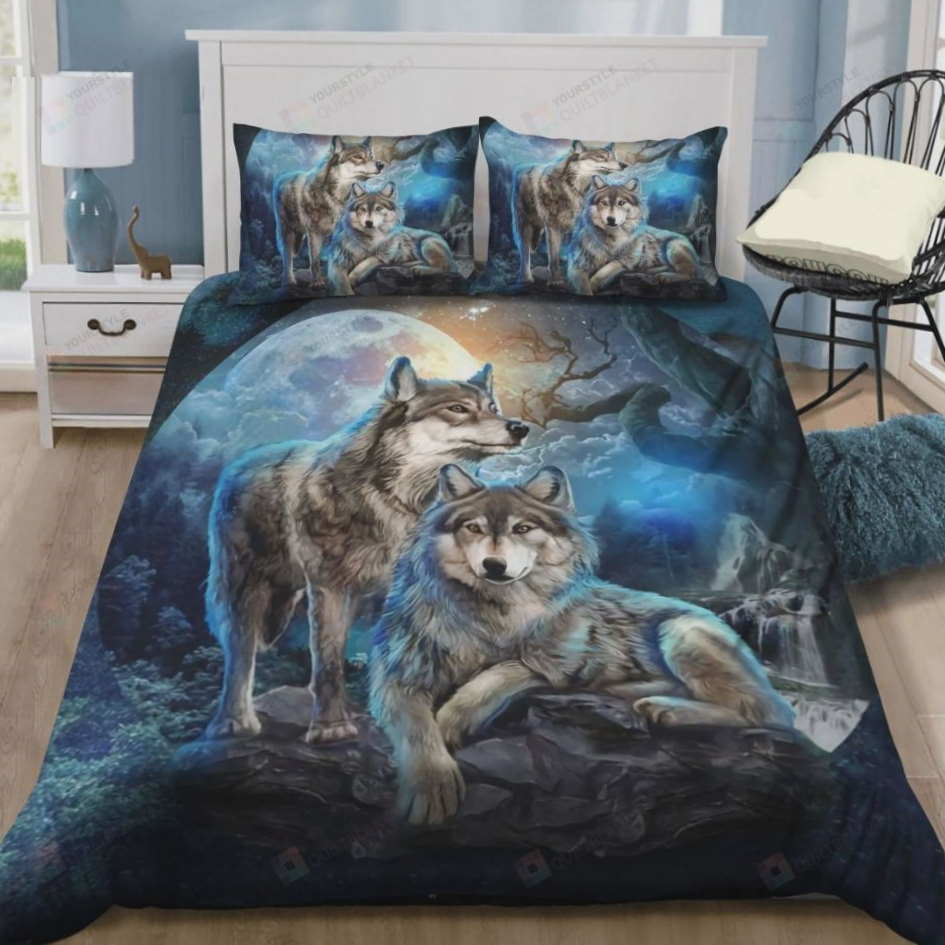 Cherokee Wolf All Over Printed Bedding Set