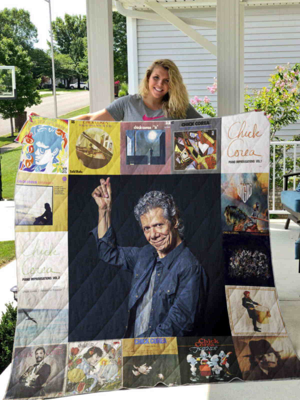 Chick Corea 3D Quilt Blanket