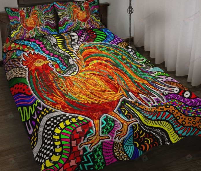 Chicken Colorful Style 3D Bedding Set