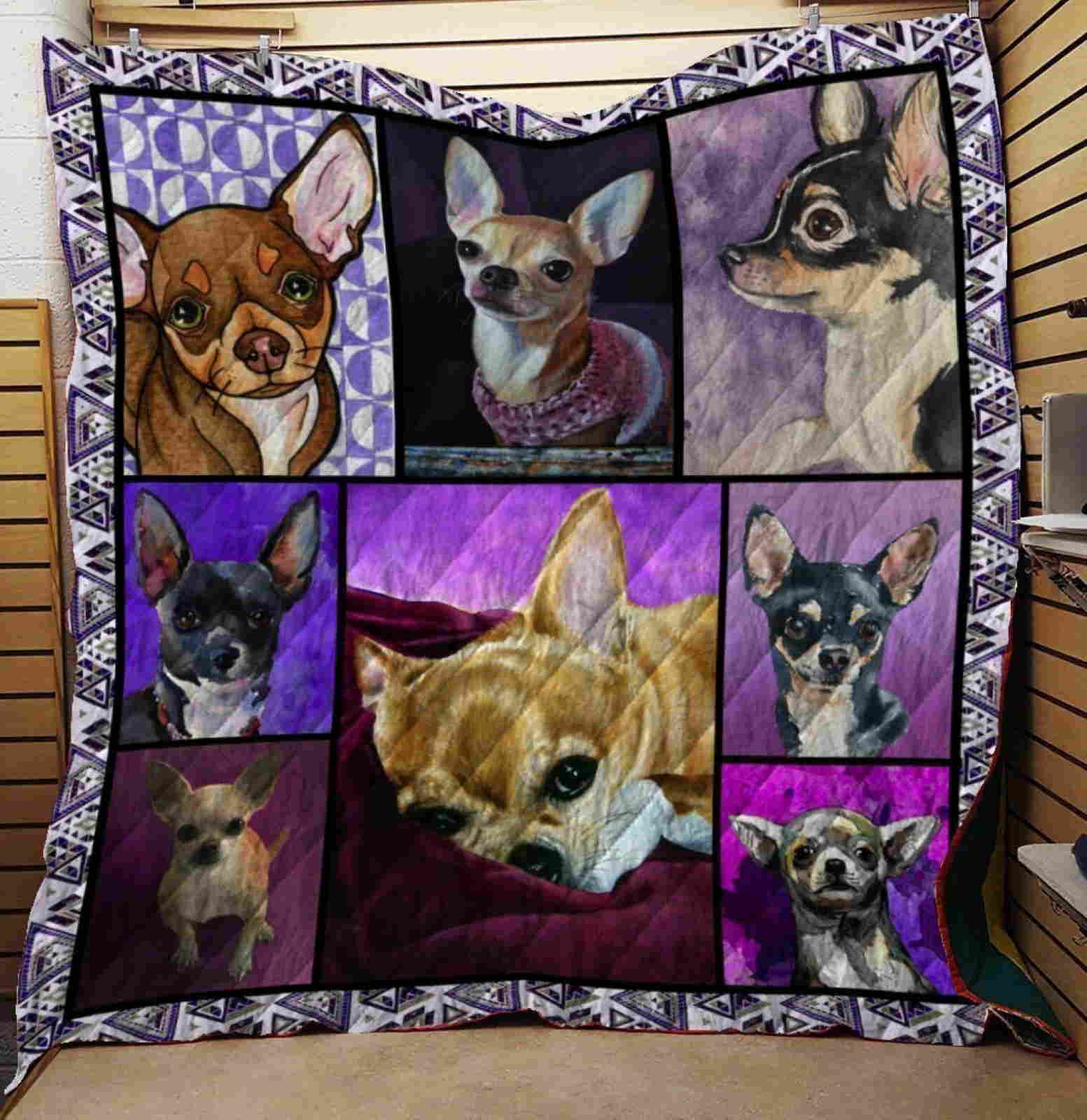 Chihuahua Dog Blanket Quilt Blanket