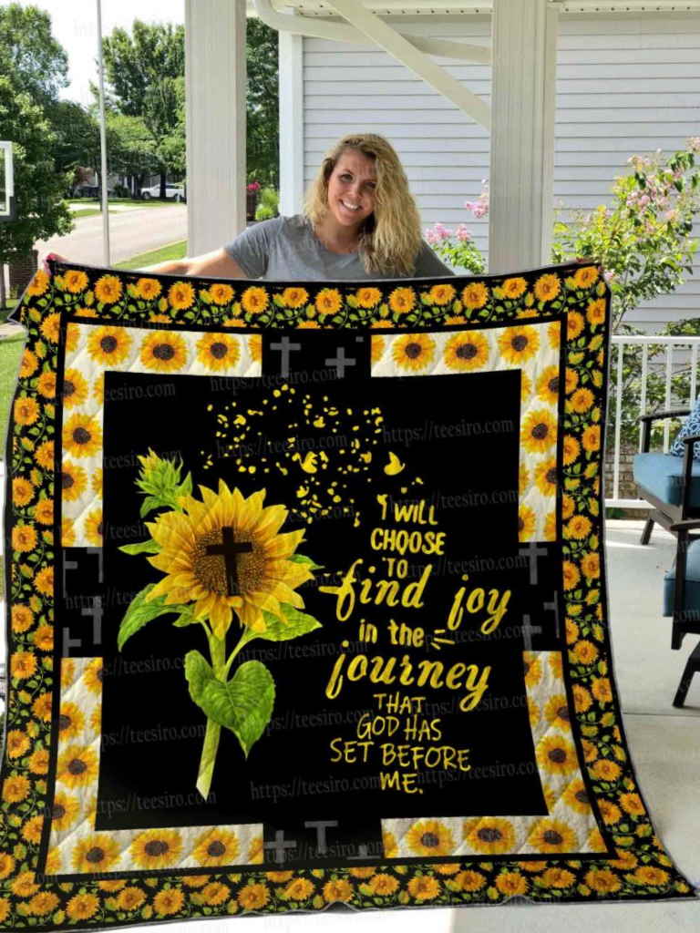 Christ Sunflower All Over Printed 3D Quilt Blanket