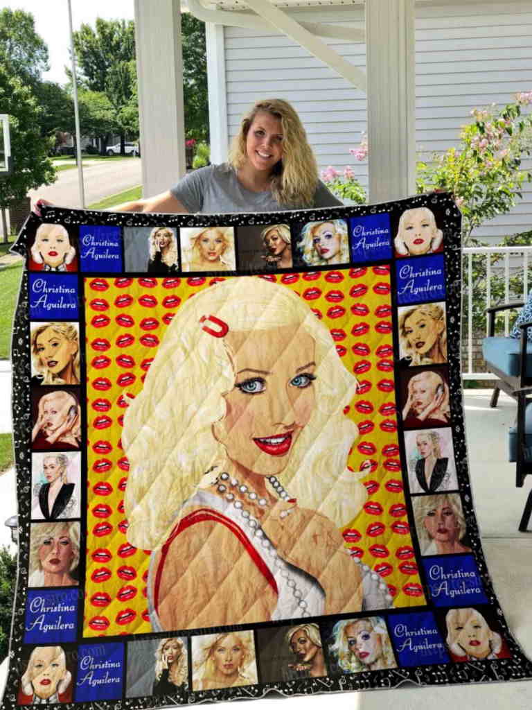 Christina Aguilera All Over Printed 3D Quilt Blanket