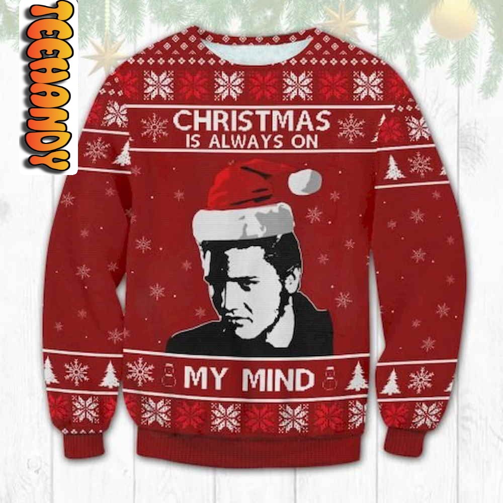 Christmas Is Always on With Elvis Presley Ugly Sweater