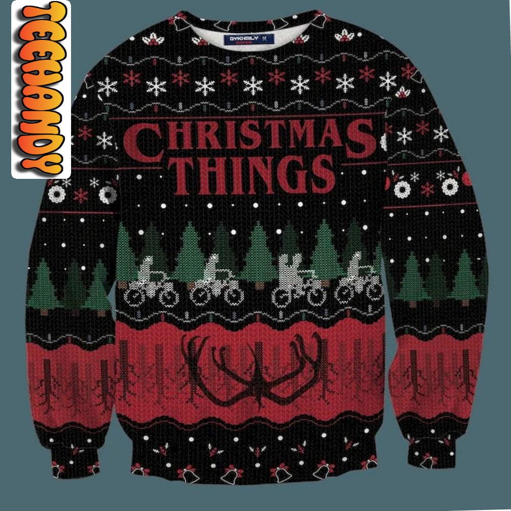 Christmas Things Woolen Ugly Christmas Sweater