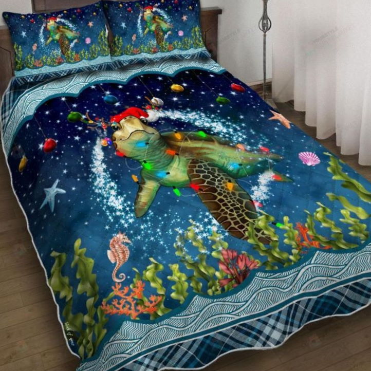 Christmas Turtle All Over Printed 3D Bedding Set