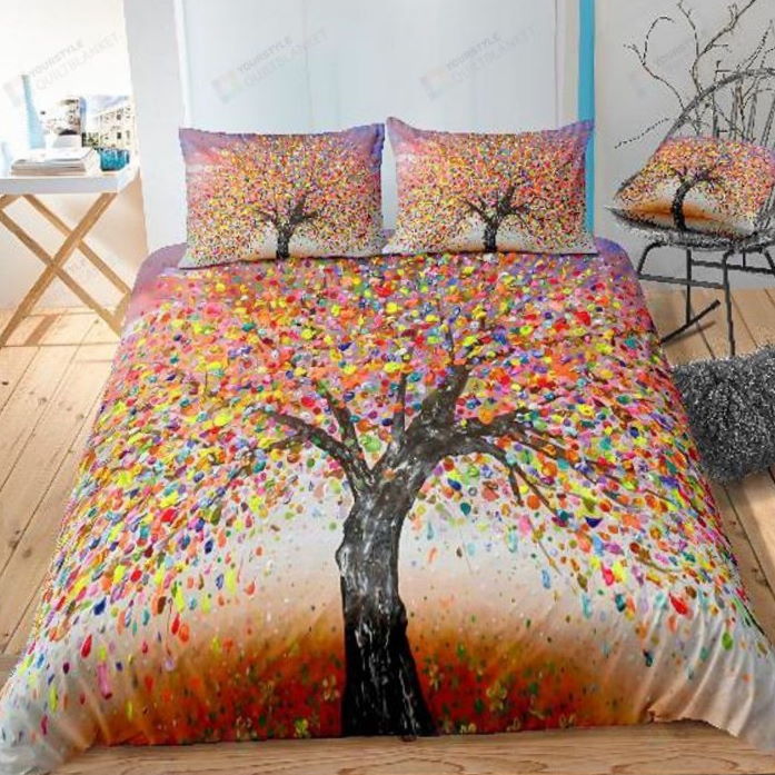 Colorful Art Tree 3D Bedding Set