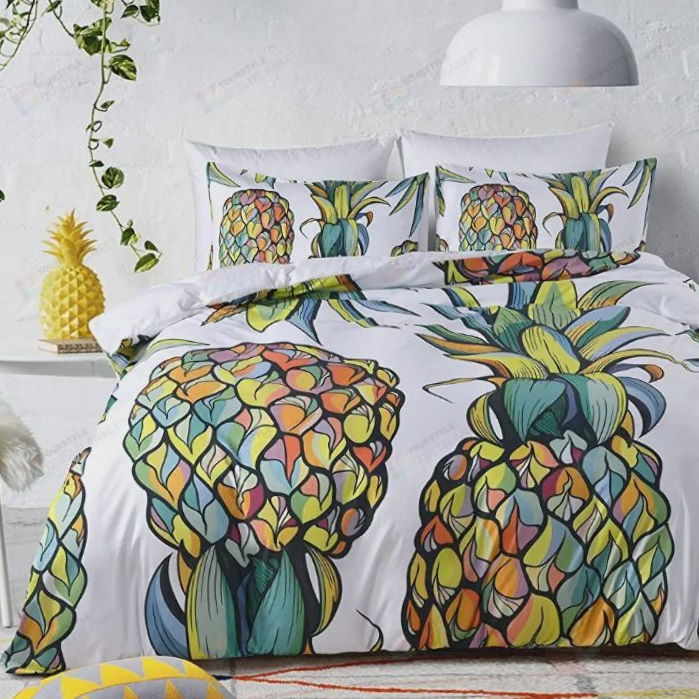 Colorful Bright Pineapple 3D Bedding Set