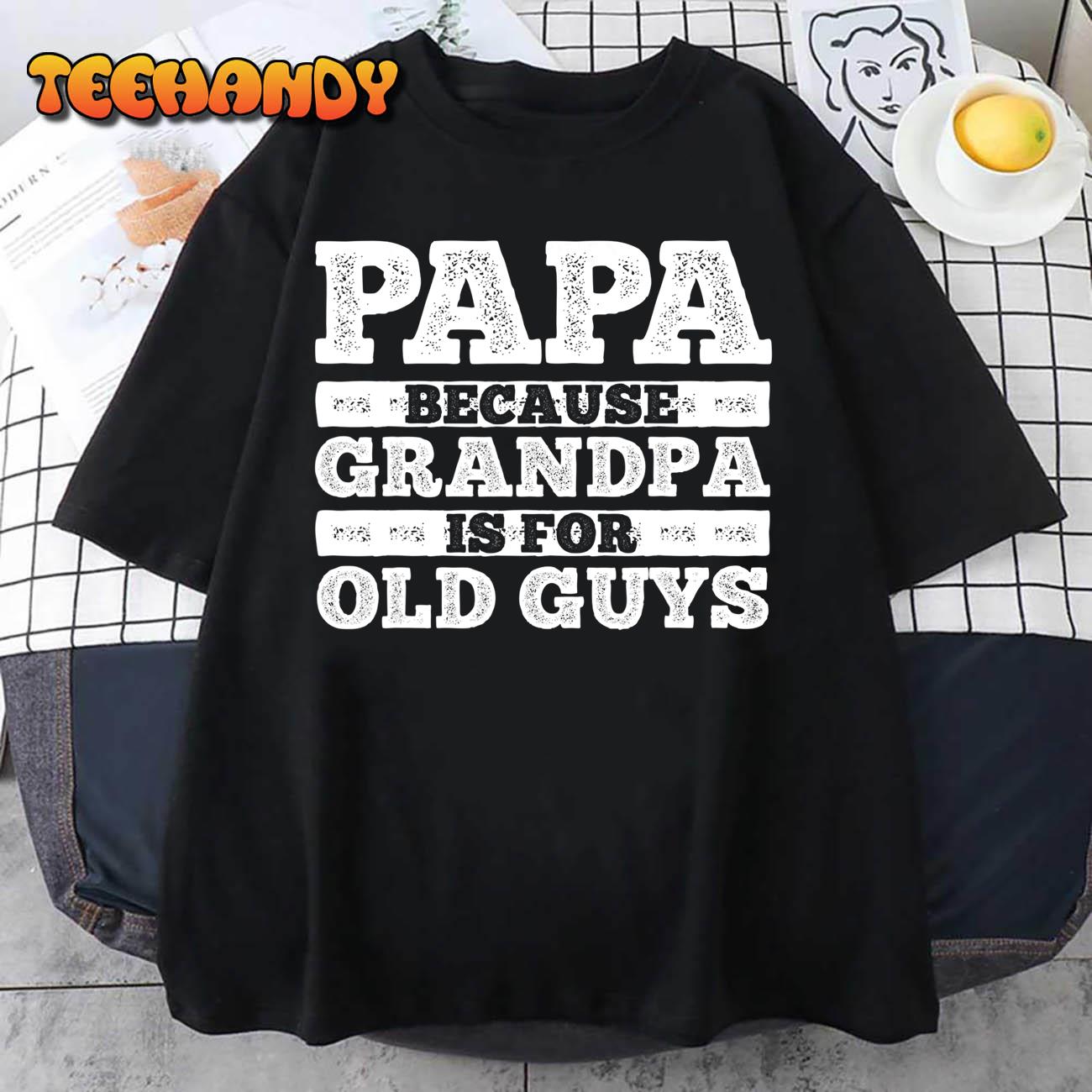 Cool Grandpa Art For Men Grandfather Papa Parent Fathers Day T-Shirt