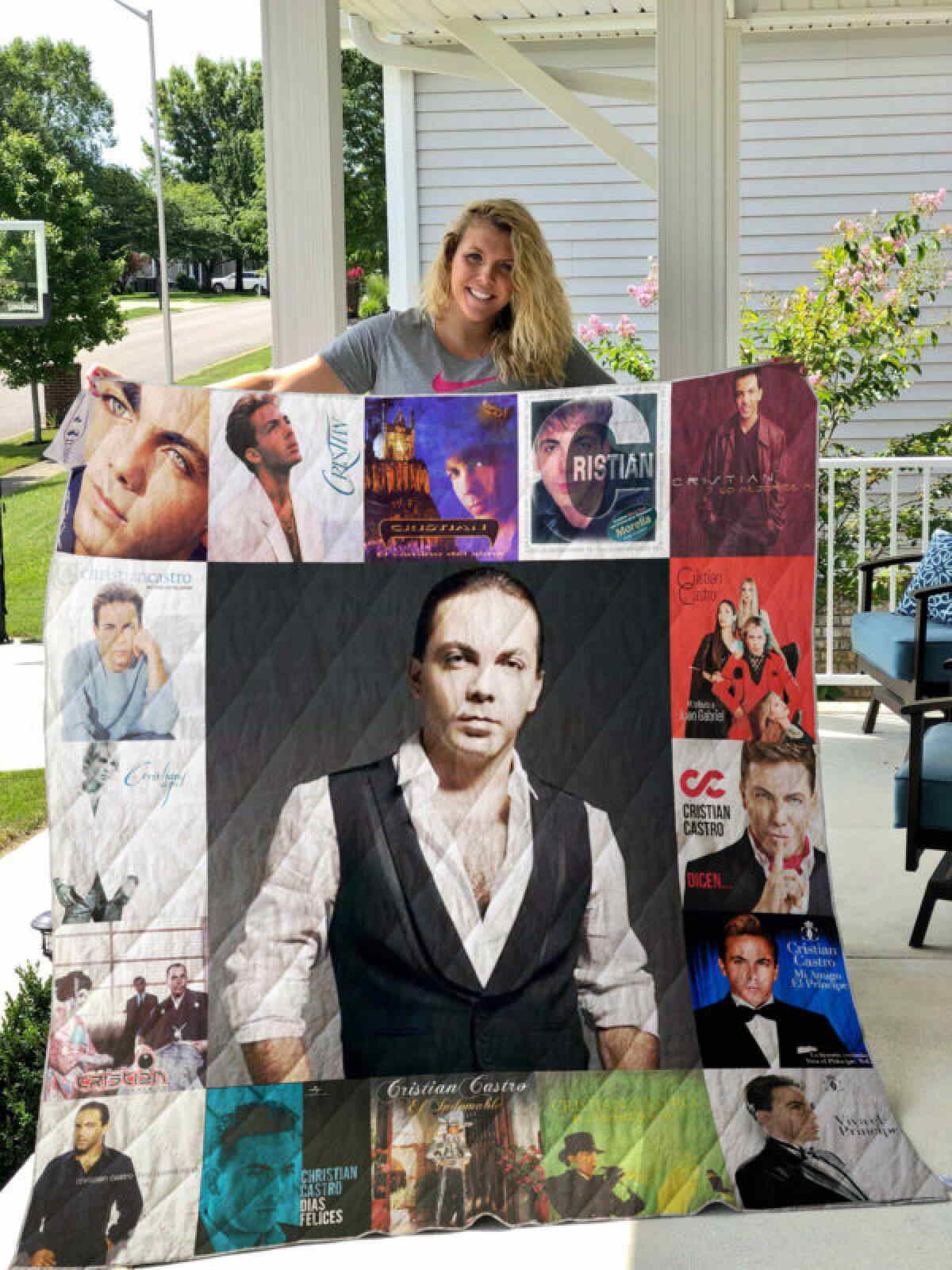 Cristian Castro 3D Quilt Blanket