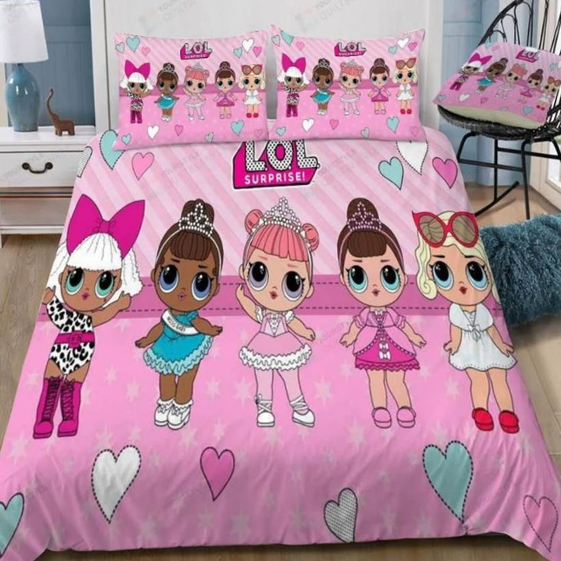 Cute Pink L.O.L Surprise Kids 3D Bedding Set