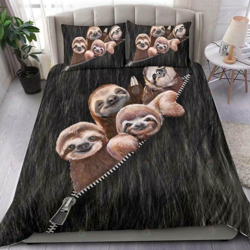 Cute Sloth All Over Printed 3D Bedding Set