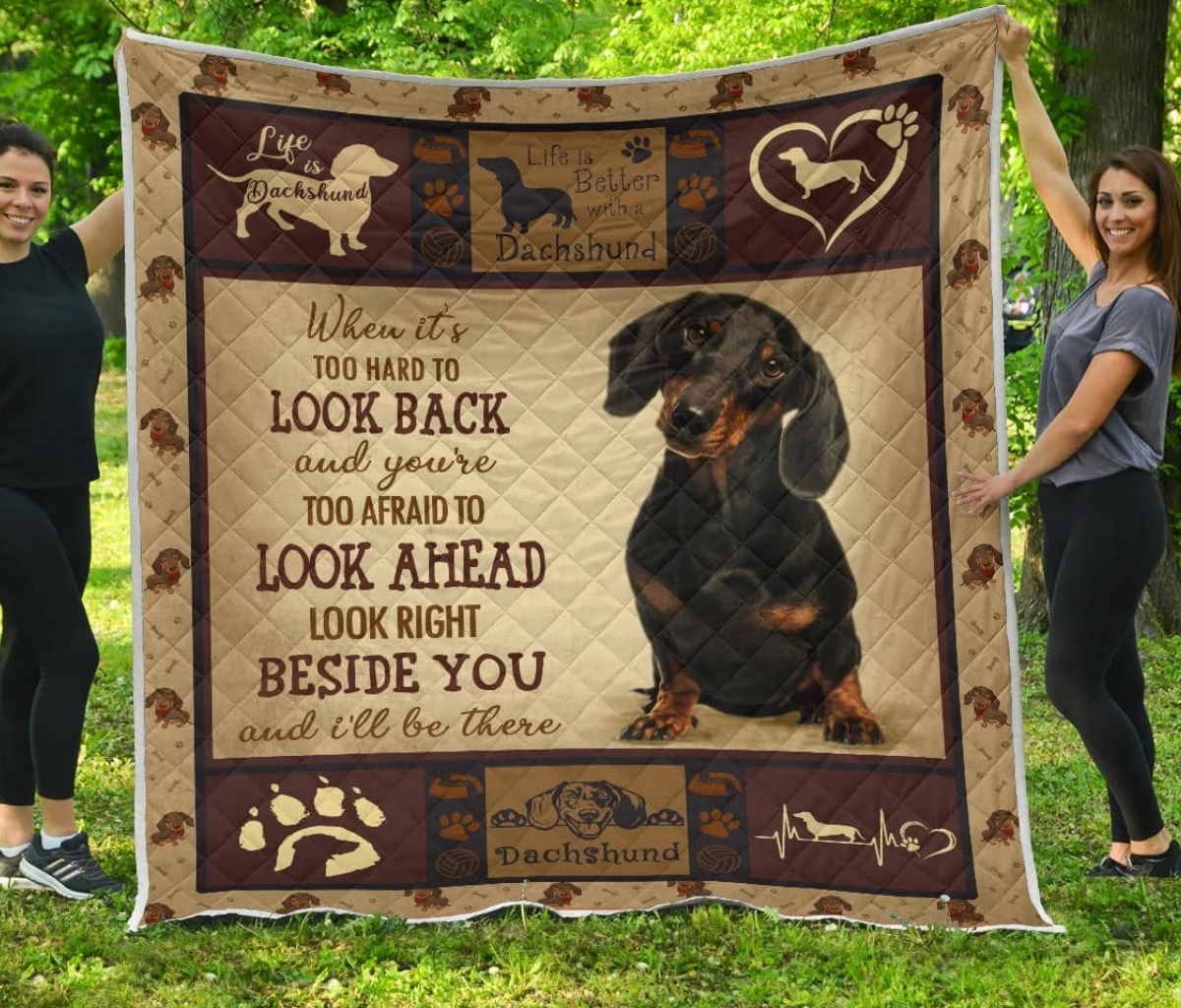 Dachshund Paw All Over Printed 3D Quilt Blanket