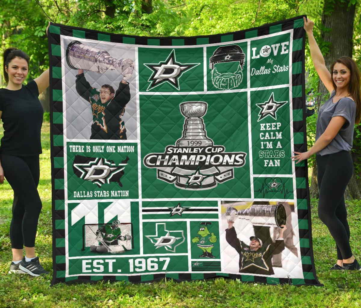 Dallas Stars 3D Quilt Blanket