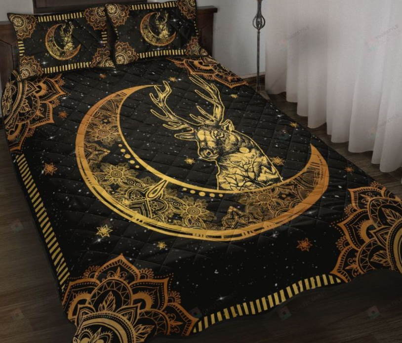 Deer And Moon Star 3D Bedding Set