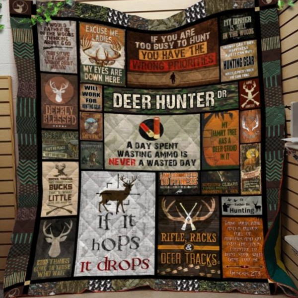 Deer Hunter Printing 3D Quilt Blanket