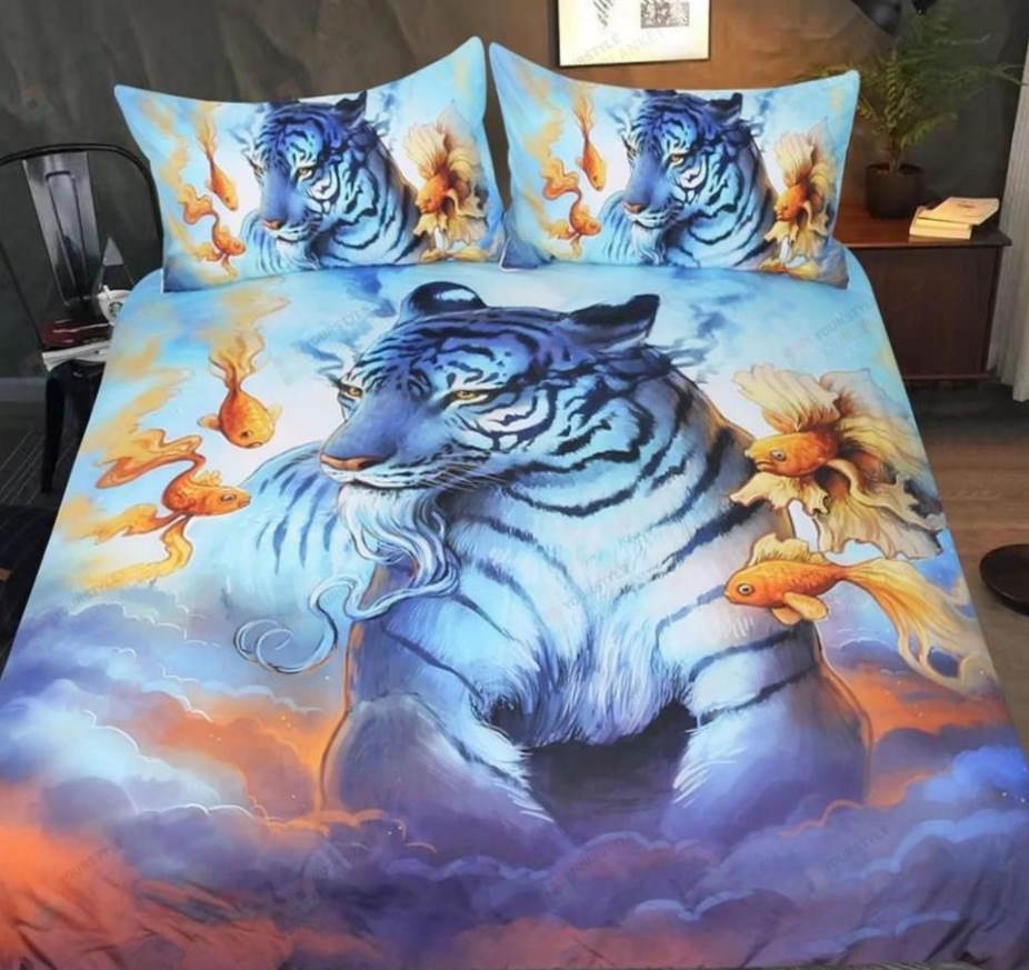 Defaultdream Tiger And Fishess Bedding Set