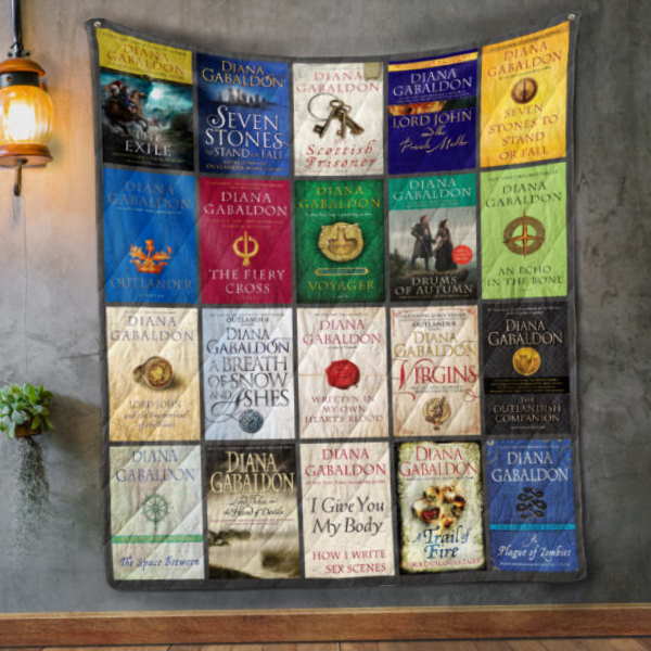 Diana Gabaldon Books 3D Quilt Blanket