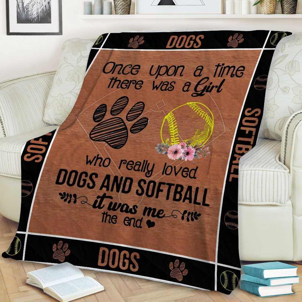 Dogs And Softball Once Upontime 3D Quilt Blanket