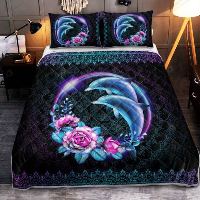 Dolphin – Rainbow Love 3D Bedding Set