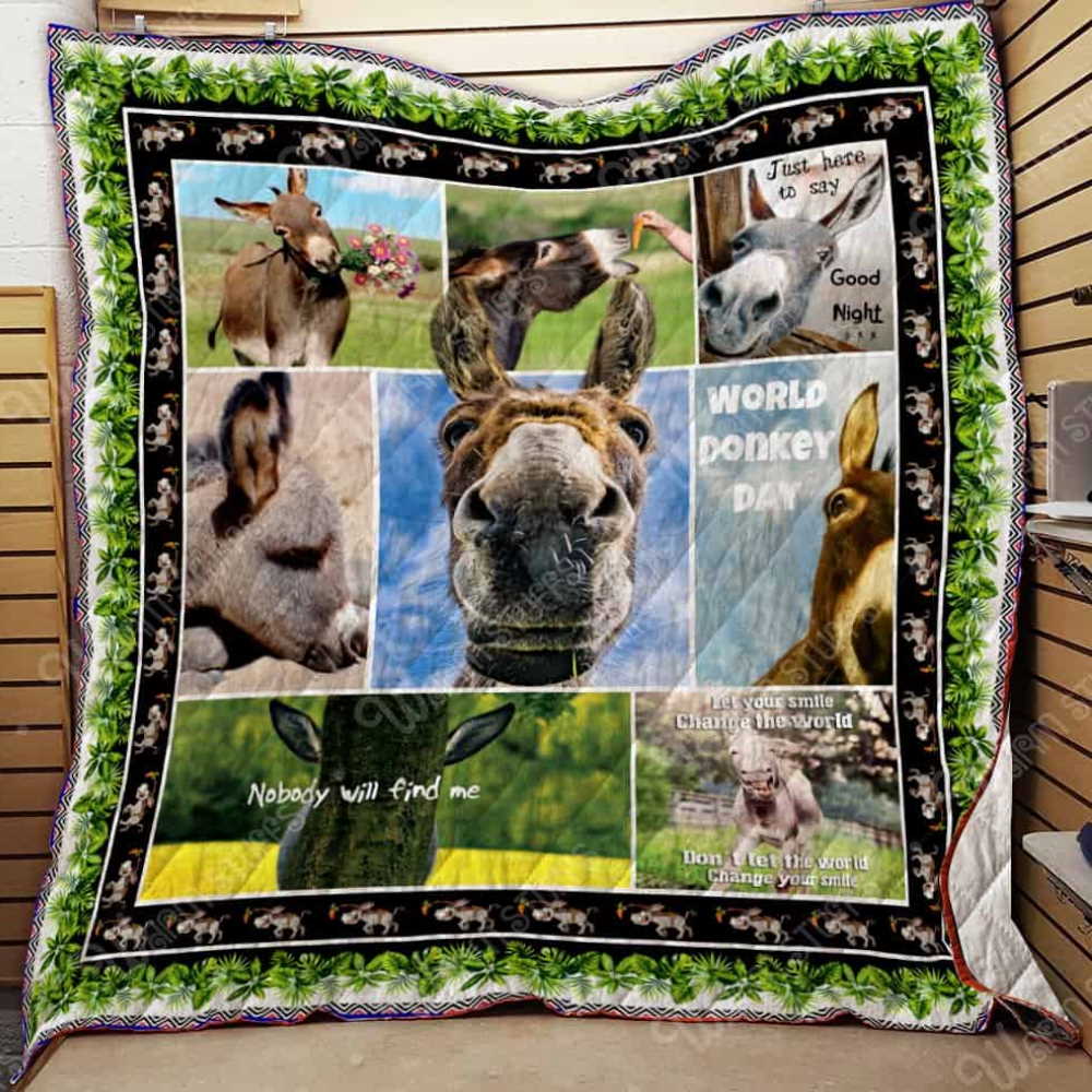 Donkey Washable 3D Quilt Blanket