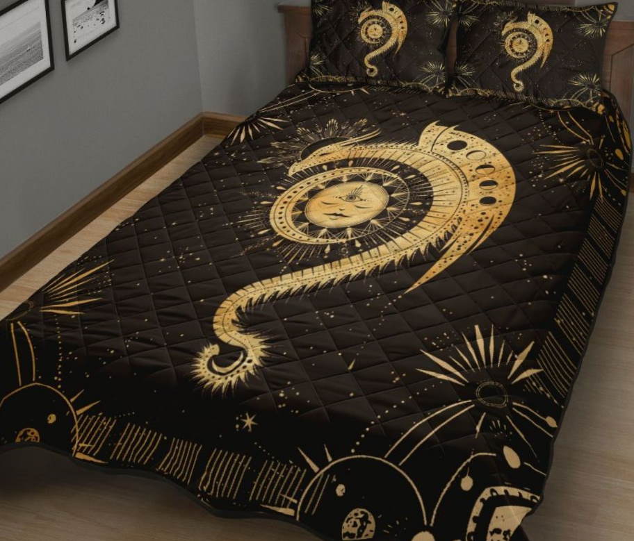 Dragon And Moon 3D Bedding Set