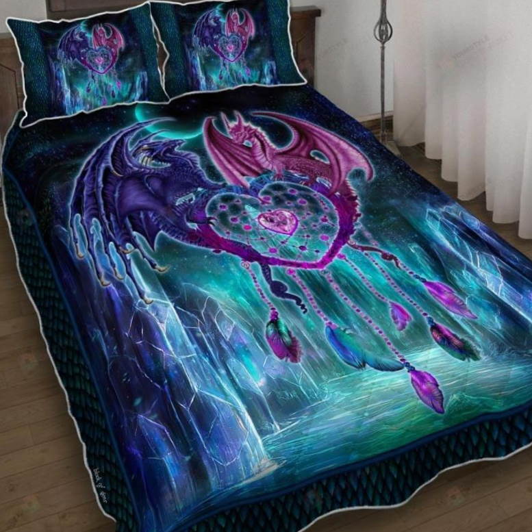 Dragon Couple Dreamcatcher 3D Bedding Set