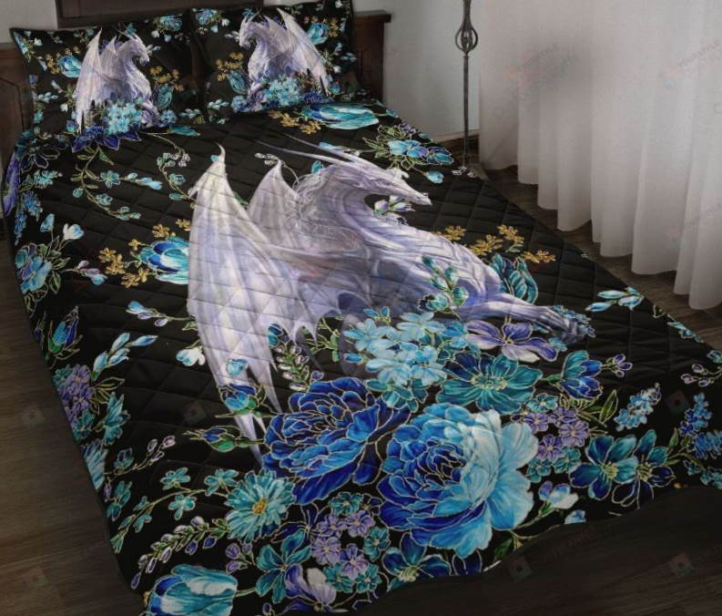 Dragon Flowers 3D Bedding Set