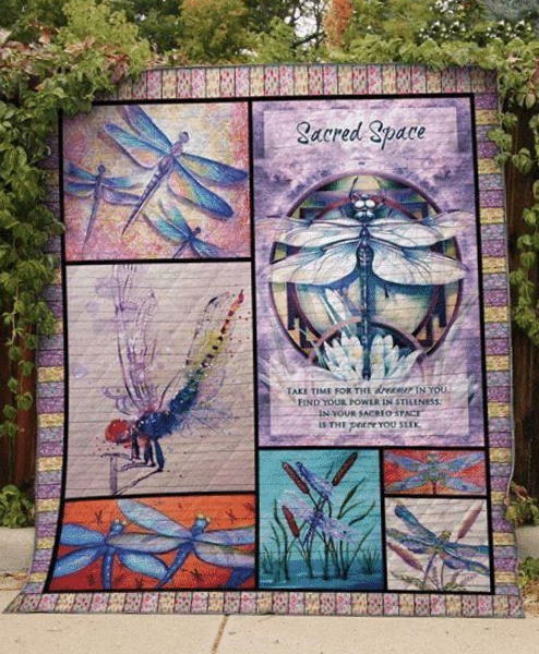 Dragonfly The Dreamer In You Christmas Gift Quilt Blanket