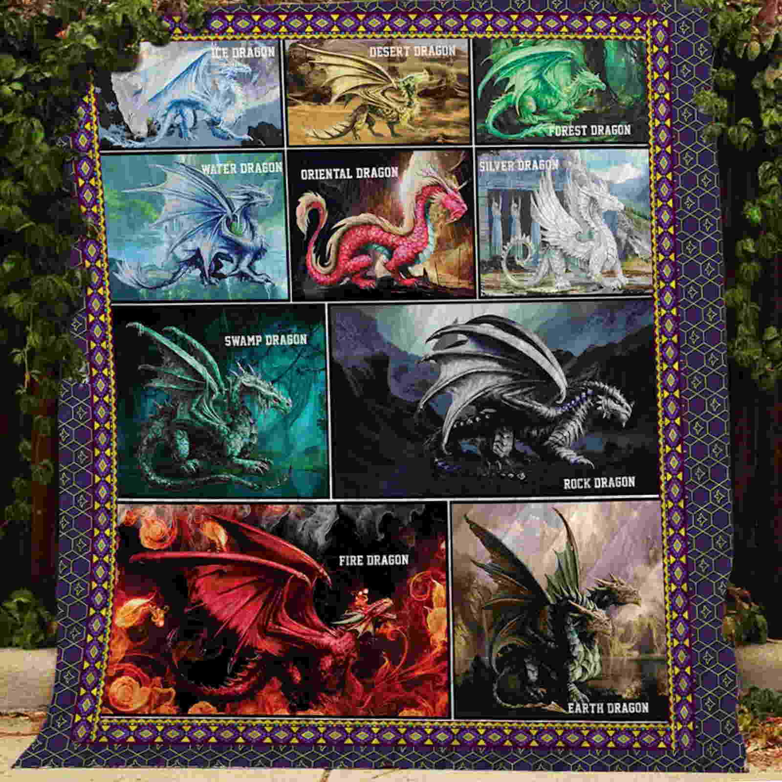 Dragons Collection 3D Quilt Blanket