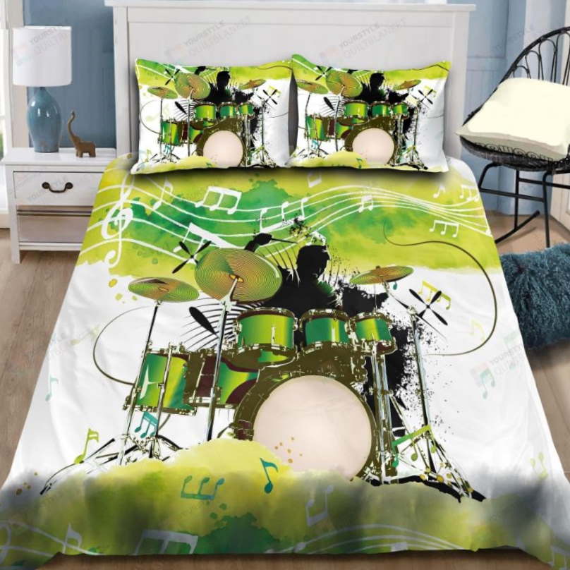 Drum In Heart 3D Bedding Set