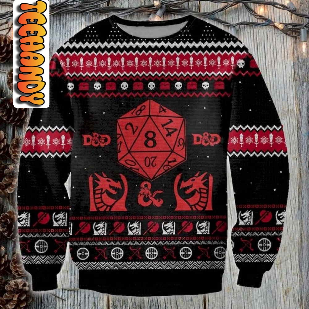 Dungeons & Dragons Ugly Christmas Sweater