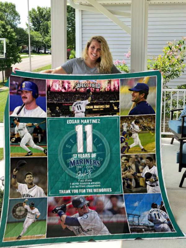 Edgar Martinez Seattle Mariners 3D Quilt Blanket